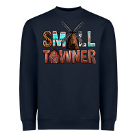 Navy small towner Heavyweight Sweatshirt - NancyCooperArtShop