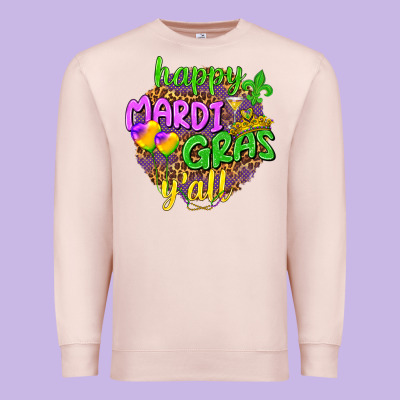 Love Mardi Gras Y'all Premium Sweatshirt Designed By Howdyjamesfarm