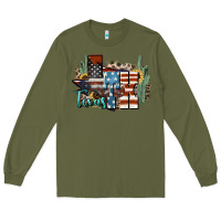 Army Green tx texas Long Sleeve Tee - NancyCooperArtShop