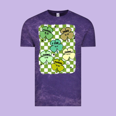 Shamrock Religious Vintage Tee Designed By Maliassmallbusiness