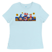 Baby Blue usa gnome libbey cup Ladies Tee - HRA Design Shop