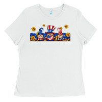 White usa gnome libbey cup Ladies Tee - HRA Design Shop