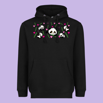 Cute Panda Heavyweight Hoodie Designed By Tumblerdesignbyshophia
