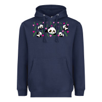 Navy cute panda Heavyweight Hoodie - TumblerDesignByShophia