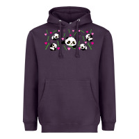 Plum cute panda Heavyweight Hoodie - TumblerDesignByShophia