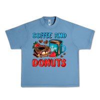 Pebble Blue coffee and donuts Urban Heavy Tee - AdoDesignShop