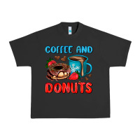 Pigment Black coffee and donuts Urban Heavy Tee - AdoDesignShop