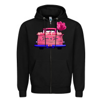 Black Loads Of Love Valentine's Day Truck Zipper Hoodie - Bettercallsaul