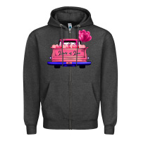 Charcoal Heather Loads Of Love Valentine's Day Truck Zipper Hoodie - Bettercallsaul