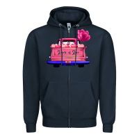 Navy Loads Of Love Valentine's Day Truck Zipper Hoodie - Bettercallsaul
