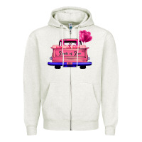 Oatmeal Heather Loads Of Love Valentine's Day Truck Zipper Hoodie - Bettercallsaul