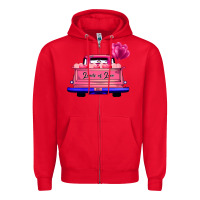 Red Loads Of Love Valentine's Day Truck Zipper Hoodie - Bettercallsaul