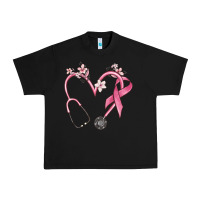 Black stethoscope nurse medical breast cancer awareness Urban Heavy Tee - MaliasSmallBusiness