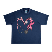 Stethoscope Nurse Medical Breast Cancer Awareness Urban Heavy Tee | Teevron