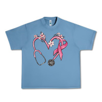 Pebble Blue stethoscope nurse medical breast cancer awareness Urban Heavy Tee - MaliasSmallBusiness