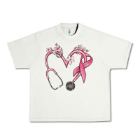 Pistachio stethoscope nurse medical breast cancer awareness Urban Heavy Tee - MaliasSmallBusiness