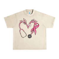 Sandshell stethoscope nurse medical breast cancer awareness Urban Heavy Tee - MaliasSmallBusiness