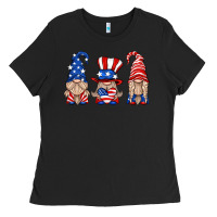Black usa gnome Ladies Tee - HRA Design Shop