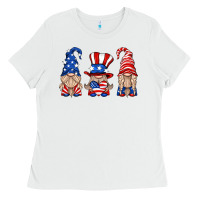 White usa gnome Ladies Tee - HRA Design Shop