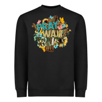 Black pray wait trust crosses christian Heavyweight Sweatshirt - NancyCooperArtShop