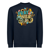 Navy pray wait trust crosses christian Heavyweight Sweatshirt - NancyCooperArtShop