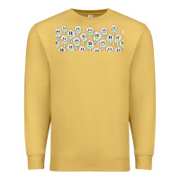 Antique Gold retro smiley faces Premium Sweatshirt - TumblerDesignByShophia