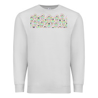Dove Grey retro smiley faces Premium Sweatshirt - TumblerDesignByShophia