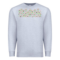 Heather Grey retro smiley faces Premium Sweatshirt - TumblerDesignByShophia