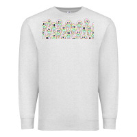 Oatmeal Heather retro smiley faces Premium Sweatshirt - TumblerDesignByShophia