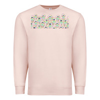 Pale Pink retro smiley faces Premium Sweatshirt - TumblerDesignByShophia