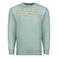 Seafoam retro smiley faces Premium Sweatshirt - TumblerDesignByShophia