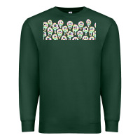 Sports Green retro smiley faces Premium Sweatshirt - TumblerDesignByShophia