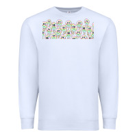 White retro smiley faces Premium Sweatshirt - TumblerDesignByShophia