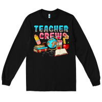 Black teacher crew Long Sleeve Tee - NancyCooperArtShop