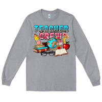 Heather Grey teacher crew Long Sleeve Tee - NancyCooperArtShop