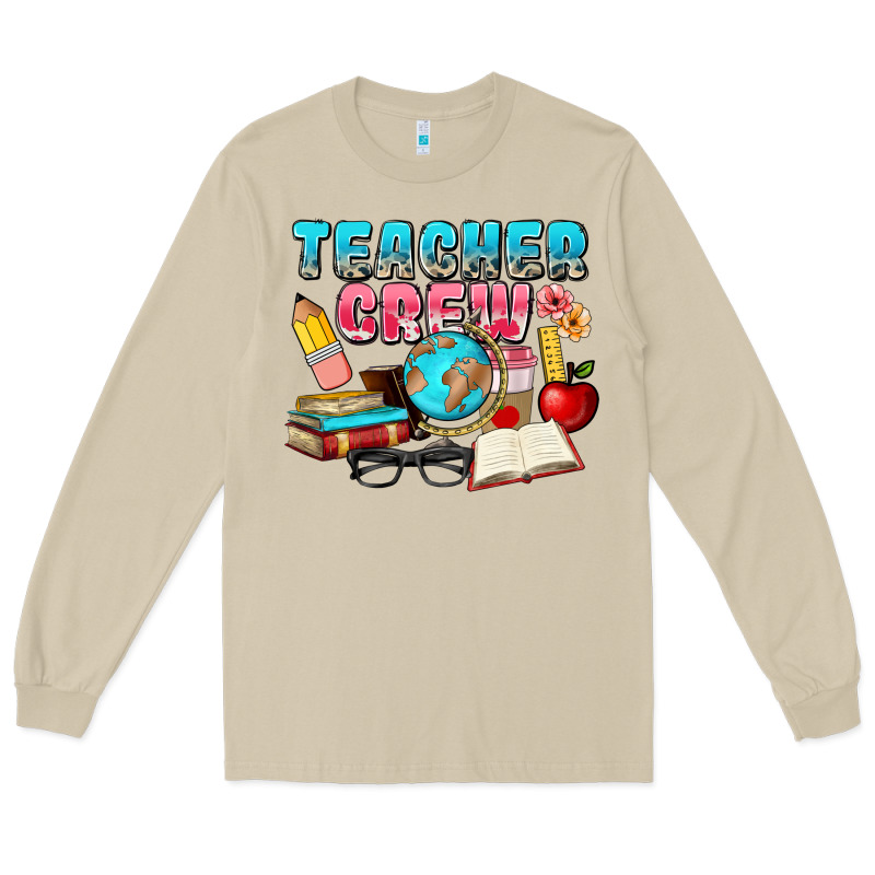 Teacher Crew Long Sleeve Tee by NancyCooperArtShop | Teevron