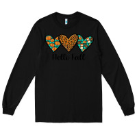 Black hello fall Long Sleeve Tee - JahusDesignShop