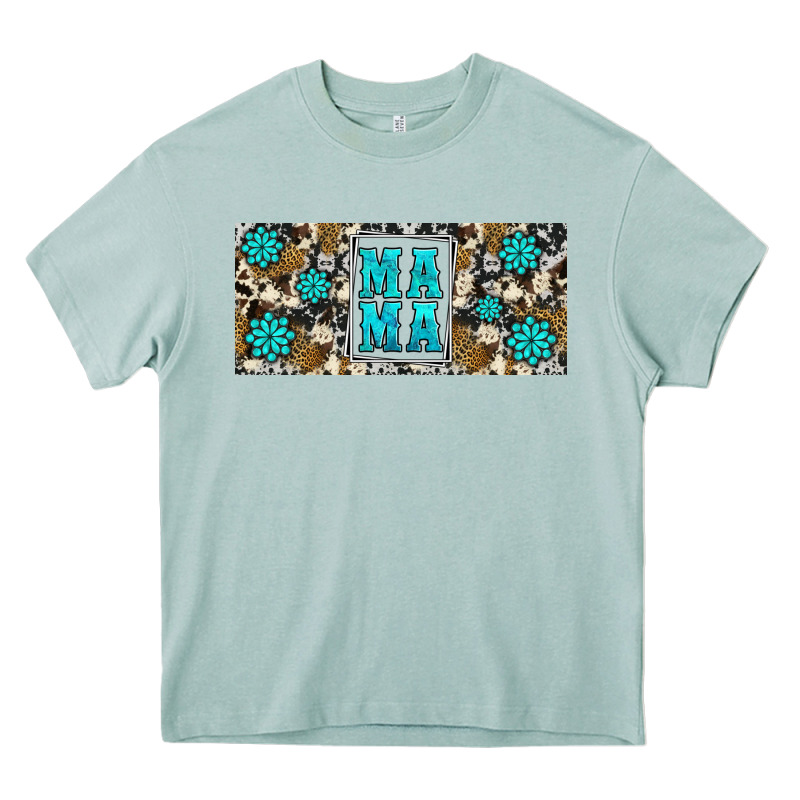 Western Cowhide Mama 16oz Libbey Glass Heavy Core Tee by HRA Design Shop | Teevron