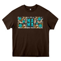 Chocolate Brown western cowhide mama 16oz libbey glass Heavy Core Tee - HRA Design Shop