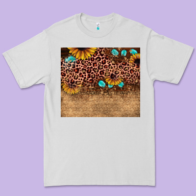 Leopard Glitter Sunflower Gemstone Premium Tee Designed By Jahusdesignshop