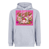 Heather Grey pigs Heavyweight Hoodie - TumblerDesignByShophia