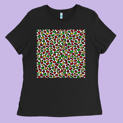 Christmas Leopard Ladies Tee Designed By Fadigitalartstudio