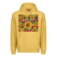 Antique Gold mexican sunflowers Premium Hoodie - TumblerDesignByShophia