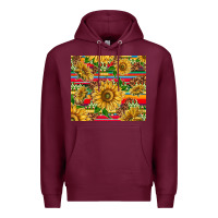 Burgundy mexican sunflowers Premium Hoodie - TumblerDesignByShophia