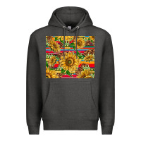 Charcoal Heather mexican sunflowers Premium Hoodie - TumblerDesignByShophia