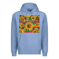 Colony Blue mexican sunflowers Premium Hoodie - TumblerDesignByShophia