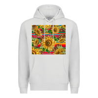 Dove Grey mexican sunflowers Premium Hoodie - TumblerDesignByShophia