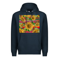 Navy mexican sunflowers Premium Hoodie - TumblerDesignByShophia