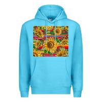 Ocean Blue mexican sunflowers Premium Hoodie - TumblerDesignByShophia