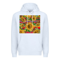 White mexican sunflowers Premium Hoodie - TumblerDesignByShophia